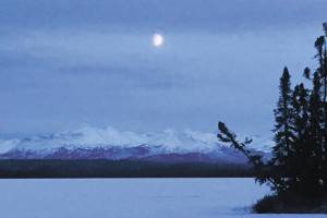 Bottenintnin Lake, seen on Nov. 24, 2020 near Sterling, Alaska. (Photo by Jeff Helminiak/Peninsula Clarion)