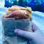My favorite breakfast bagel sandwich from my favorite neighborhood coffee shack, on Jan. 5, 2020, in Anchorage, Alaska. (Photo by Victoria Petersen/Peninsula Clarion)