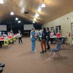 Hospital staff and volunteers prepare for a vaccination clinic Friday, Jan. 15, 2021 at Christian Community Church in Homer, Alaska. It was the first major vaccine clinic for seniors on the Kenai Peninsula. (Photo courtesy Derotha Ferraro/South Peninsula Hospital)