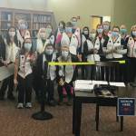 Hospital and city staff and volunteers pose at the first day of a two-day vaccination clinic Friday, Jan. 15, 2021 at Christian Community Church in Homer, Alaska. (Photo courtesy Derotha Ferraro/South Peninsula Hospital)