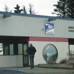 A man enters the Homer Post Office on Thursday, Jan. 21, 2021, in Homer, Alaska. On Jan. 20, 2021, President Joe Biden issued an executive order directing that federal employees and people in federal buildings should all wear masks. (Photo by Michael Armstrong/Homer News)