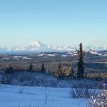 Mt. Redoubt can be seen across Cook Inlet from Diamond Ridge on the Marathon Ski Trail on Sunday, Jan. 24, 2021, near Homer, Alaska. About 4 feet of snow has fallen on Diamond Ridge and Kachemak Nordic Ski Club groomers have begun setting the trail from Lookout Mountain to Diamond Ridge Road. (Photo by Michael Armstrong/Homer News)
