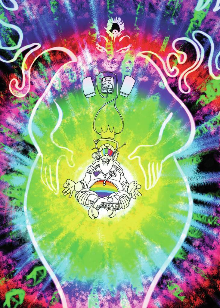 A painting of Dusty Funk, s Bunnell Street Arts Center Artist in Residence David Brames Afro-futuristic persona. Dusty Funk will be featured in an immesrive art installation opening on First Friday, Feb. 5, 2021, at the gallery in Homer, Alaska. (Photo courtesy of Bunnell Street Arts Center)