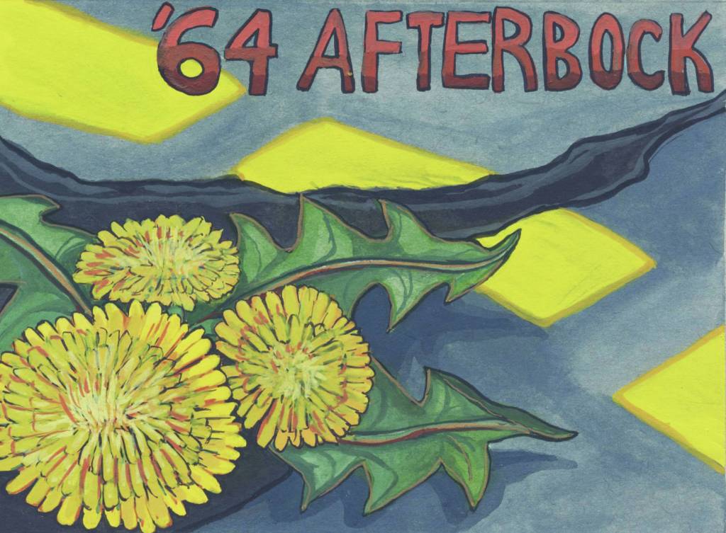 Oceana Wills design for Grace Ridge Brewerys 64 Afterbock beer label contest to commemorate the 20th anniversary of the Kachemak Bay National Estuarine Research Reserve (KBNERR). The designs go on exhibit and the winning label will be revealed Friday, Feb. 5, 2021, at the brewery in Homer, Alaska. (Photo courtesy of Grace Ridge Brewery)