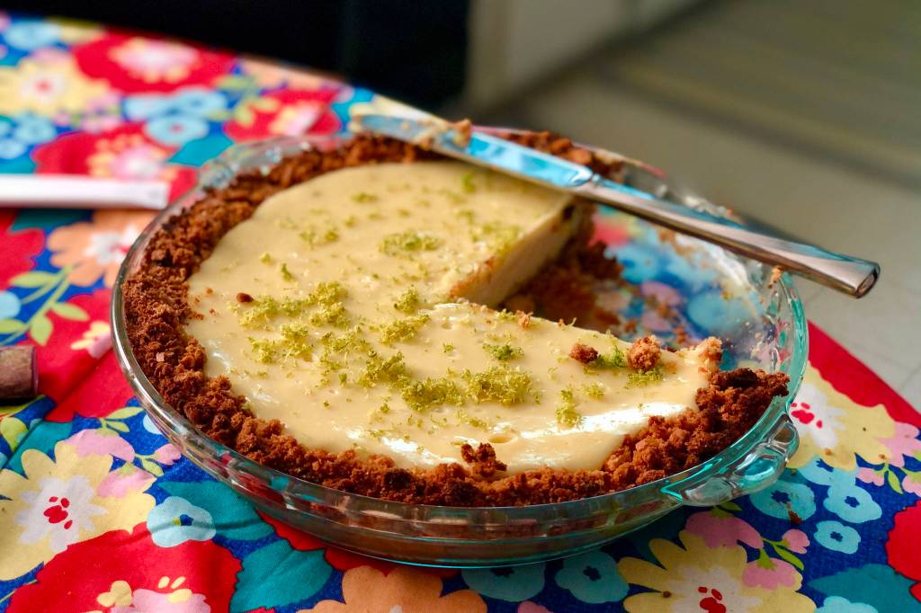 Photo by Victoria Petersen/Peninsula Clarion 
Key lime pie, inspired by a recipe from Kim Sunée, makes a refreshing winter dessert, on Wednesday, Jan. 20, in Anchorage.
