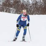 Homer's Zoe Stonorov skies the girls 5-kilometer classic race on Saturday, Feb. 13, 2021 at the Lookout Mountain Trails near Homer, Alaska. (Photo by Debbie Delker)