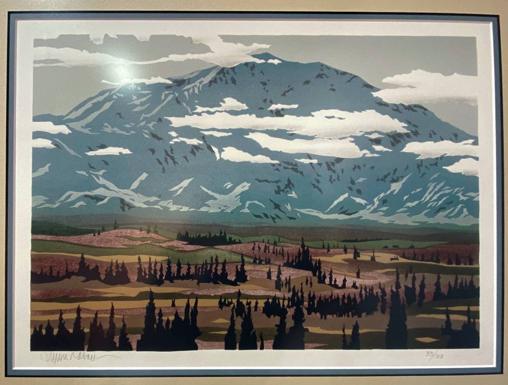 Some of the art in the scholarship fundraiser show opening Friday, March 5, 2021, at Ptarmigan Arts in Homer, Alaska. (Photo courtesy of Ptarmigan Arts)