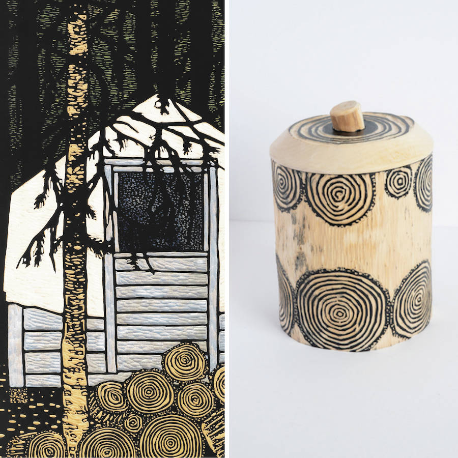 These pieces by Sara Tabbert are part of her show opening Friday, March 5, 2021, at Bunnell Street Arts Center in Homer, Alaska. (Photo courtesy of Bunnell Street Arts Center)