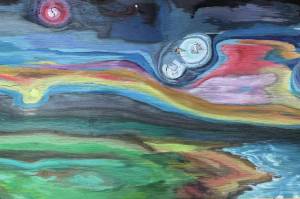 Art by Tyler Schlieman on exhibit at Grace Ridge Brewery. (Photo courtesy Grace Ridge Brewery)