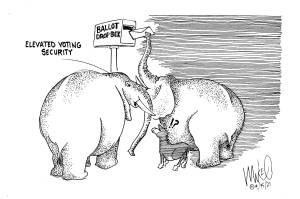 Michael O'Meara's cartoon for April 15, 2021.