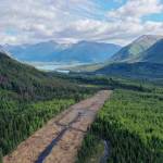 The site of the Sterling Highway MP 45-60 Project is seen near Cooper Landing, Alaska. (Photo courtesy Sean Holland)