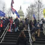 Marilyn Hueper approaching the Capitol during the Stop the Steal protest in Washington, D.C. on Jan. 6. Photo taken from Paul Huepers Instagram account.