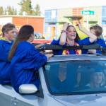 Homer High School seniors participate in the graduation parade on May 18. (Photo by Sarah Knapp/Homer News)