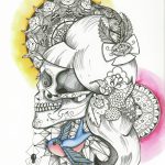 Sharlyn Youngs de Morte is part of her show, Lines in Focus, opening Friday, June 6, 2021, at the Homer Council on the Arts in Homer, Alaska. (Photo by Michael Armstrong/Homer News)