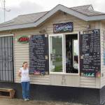 Photo by Sarah Knapp/Homer News 
Ana Rosa Polit stands in front of Espresso Waves, her new coffee drive-through. Espresso Waves is located in front of the Ocean Shores RV Park.