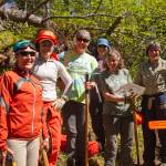 A group of six women tackled the work needing to be done at South Eldred trail including cutting up fallen trees, re-establishing the trail tread, clearing overgrown plants and ensuring the trail markings were in sight and up-to-date. Pictured left to right are Kristine Moerlein, Amy Holman, Kathy Sarns, Lyn Maslow, Ruth Dickerson and Kris Holderied. (Photo by Sarah Knapp/Homer News)