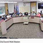 Members of the Seward City Council take part in a work session on Monday, June 7, 2021, in Seward, Alaska. (Screenshot)