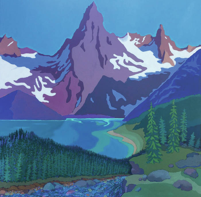 Tim Trolls painting, Kulik Spires: Wood River Lakes, is part of his show at the Homer Council on the Arts opening Friday, July 2, 2021, at the gallery in Homer, Alaska. (Photo provided)