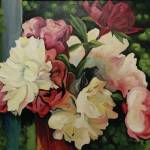 This painting is from Gerri Martin's exhibit, "Peonies: Alaska’s Floral Gems,” opening Friday, July 2, 2021, at Fireweed Gallery in Homer, Alaska. (Photo provided)