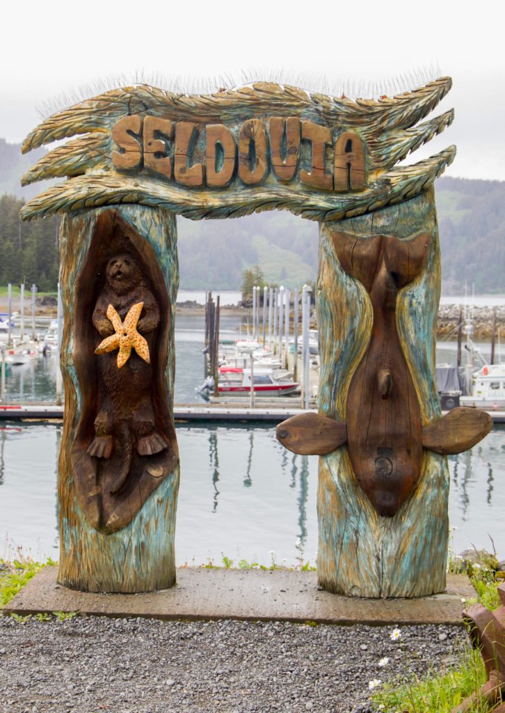 The Seldovia archway is one of the first landmarks visitors see when stepping off the boat. (Photo by Sarah Knapp/Homer News)