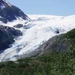 An ice dam burst on Exit Glacier on Monday, June 14, 2021, near Seward, Alaska. (Photo by Michael Armstrong/Homer News)