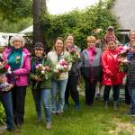 The Alaska Beautiful Peony farm hosted a tour and bouquet class as a part of the second annual Homer Peony Celebration. The group proudly showed off their finished bouquets. (Photo by Sarah Knapp/Homer News)
The Alaska Beautiful Peony farm hosted a tour and bouquet class as a part of the second annual Homer Peony Celebration. The group proudly showed off their finished bouquets. (Photo by Sarah Knapp/Homer News)