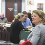U.S. Sen. Lisa Murkowski attends a joint Soldotna and Kenai Chamber of Commerce Luncheon on Wednesday, May 5, 2021 in Kenai, Alaska. (Ashlyn OHara/Peninsula Clarion)