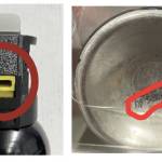 A bear spray manufacturer issued a recall on a bear repellant product, shown here with identifying characteristics, that may not spray as intended. (Screenshot / SABRE)