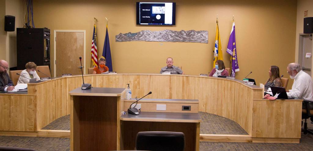 The Homer City Council met in person for the first time in the newly renovated Cowles Council Chamber on July 26.
