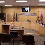 The Homer City Council met in person for the first time in the newly renovated Cowles Council Chamber on July 26. (Photo by Sarah Knapp/Homer News)