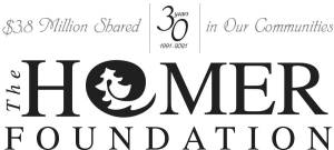 Homer Foundation 30 years logo.