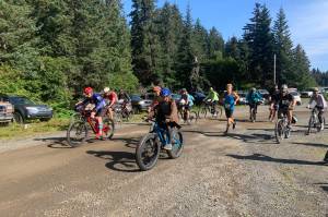 Sixteen people participated in the 2021 Jakolof Bay 10 Miler race Saturday, July 31. (Photo provided by Tania Spurkland)