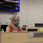 KPBSD Board of Education Member Penny Vadla speaks during a board meeting on Monday, Aug. 3, 2021 in Soldotna, Alaska. (Ashlyn O'Hara/Peninsula Clarion)