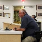 Parent and former Borough Mayor Charlie Pierce's James Baisden testifies before the Kenai Peninsula Borough School District Board of Education on Monday, August 2, 2021 in Soldotna, Alaska. (Ashlyn O'Hara/Peninsula Clarion)