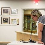 Parent Nicole Darwin testifies before the Kenai Peninsula Borough School District Board of Education on Monday, Aug. 2, 2021 in Soldotna, Alaska. Darwin testified in opposition to universal masking. (Ashlyn O'Hara/Peninsula Clarion)