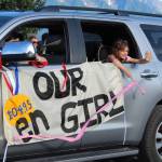 Supporters cheer Lydia Jacoby, who earned a gold and silver medal in the 2020 Olympics in Tokyo, Japan, on Thursday, Aug. 5, 2021. (Photo by Ashlyn O'Hara/Peninsula Clarion)