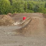 The pump track at Kachemak City Park was created by Gabriel Lavigueur and is now open for use. (Photo by Sarah Knapp/Homer News)