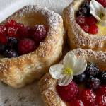 Homemade lemon curd and fruit are an easy way to fill puff pastry tart shells on the fly. (Photo by Tressa Dale/Peninsula Clarion)