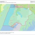 A proposed Alaska Legislature redistricting plan adopted by the Alaska Redistricting Board on Thursday, Sept. 9, 2021. Under the plan, a new District 6 is formed out of District 31, with the northern line ending at Funny River. Fritz Creek is moved into a new District 5 formed out of District 32. (Map by Alaska Redistricting Board)