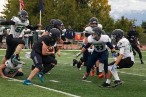 The Homer Mariners faced off against the Redington Huskies last Friday night. The Mariners fell 56-14. (Photo by Sarah Knapp/Homer News)