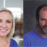 Kenai Peninsula Borough Board of Education Candidates Britny Bradshaw, left, and Tim Daugharty, right.