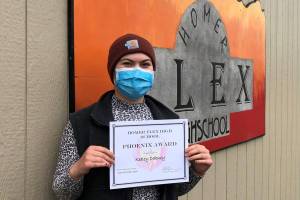 Keeley Dabney, a junior at Homer Flex, is the September recipient of the Phoenix Award. (Photo by Elizabeth Schneider)