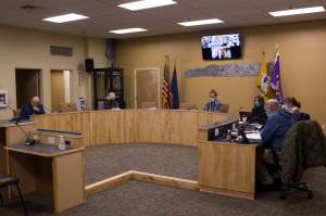 The Homer City Council met with new council members for the first time Oct. 11. The election results were certified during the meeting and council members Shelly Erickson, Donna Aderhold and Jason Davis were sworn in. (Photo by Sarah Knapp/Homer News)