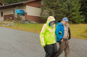 Sara and Ed Berg retracing their daughters, Anesha Duffy Murnane, last known steps before disappearing two years ago on Oct. 17. The memorial walk is a way for the parents to keep her with them. We dont have anything left. This is one of the few things we have, Sara Berg said. (Photo by Sarah Knapp/Homer News)