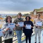 Homer High School's first quarter Mariners on the Move are Mischelle Wells, Mason Watson, Zachary Stevenson, Karma Brame, Tyson Walker, Kamdyn Doughty, Jonah Martin (not pictured) and Julie Guess (not pictured).
