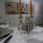 One of the earliest works in Ron Senungetuk: A Retrospective is a serving set made by him when he was a student at the School for American Crafts at the Rochester Institute of Technology in the late 1950s. (Photo by Michael Armstrong/Homer News)