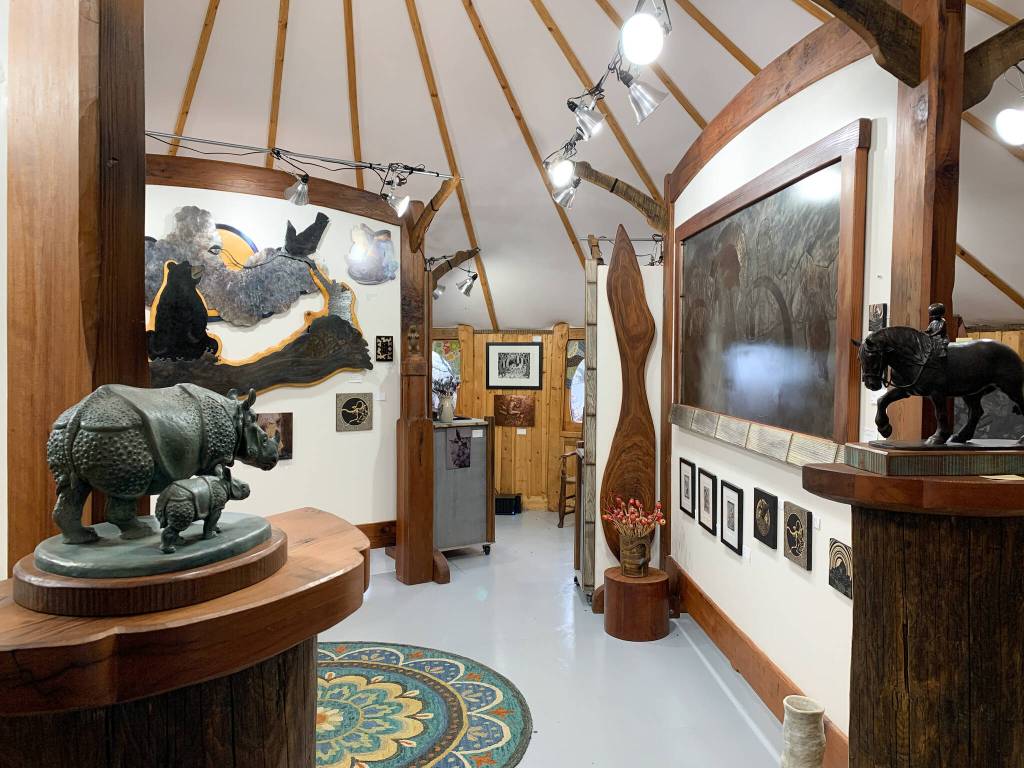 Art by Jeff, Ranja, and Mfanwy Dean is shown at the Dean Family Gallery. (Photo provided)