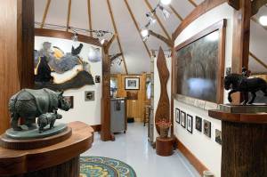 Art by Jeff, Ranja, and M’fanwy Dean is shown at the Dean Family Gallery. (Photo provided)