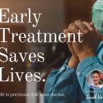 A poster from Rep. Sarah Vance, R-Homer, urging early treatment for COVID-19.