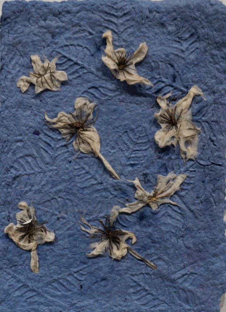 Lynn Marie Nadens Persephones Flowers is one of the works showing in the Homer Council on the Arts Fun wtih 5x7 show through Dec. 22, 2021, at the gallery in Homer, Alaska. (Photo by Michael Armstrong/Homer News)